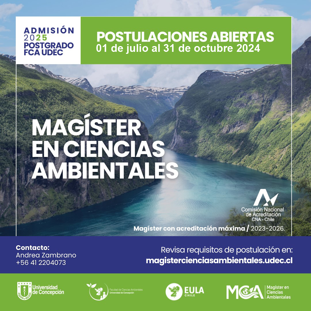 Abiertas postulaciones 2025 al magíster de Ciencias Ambientales