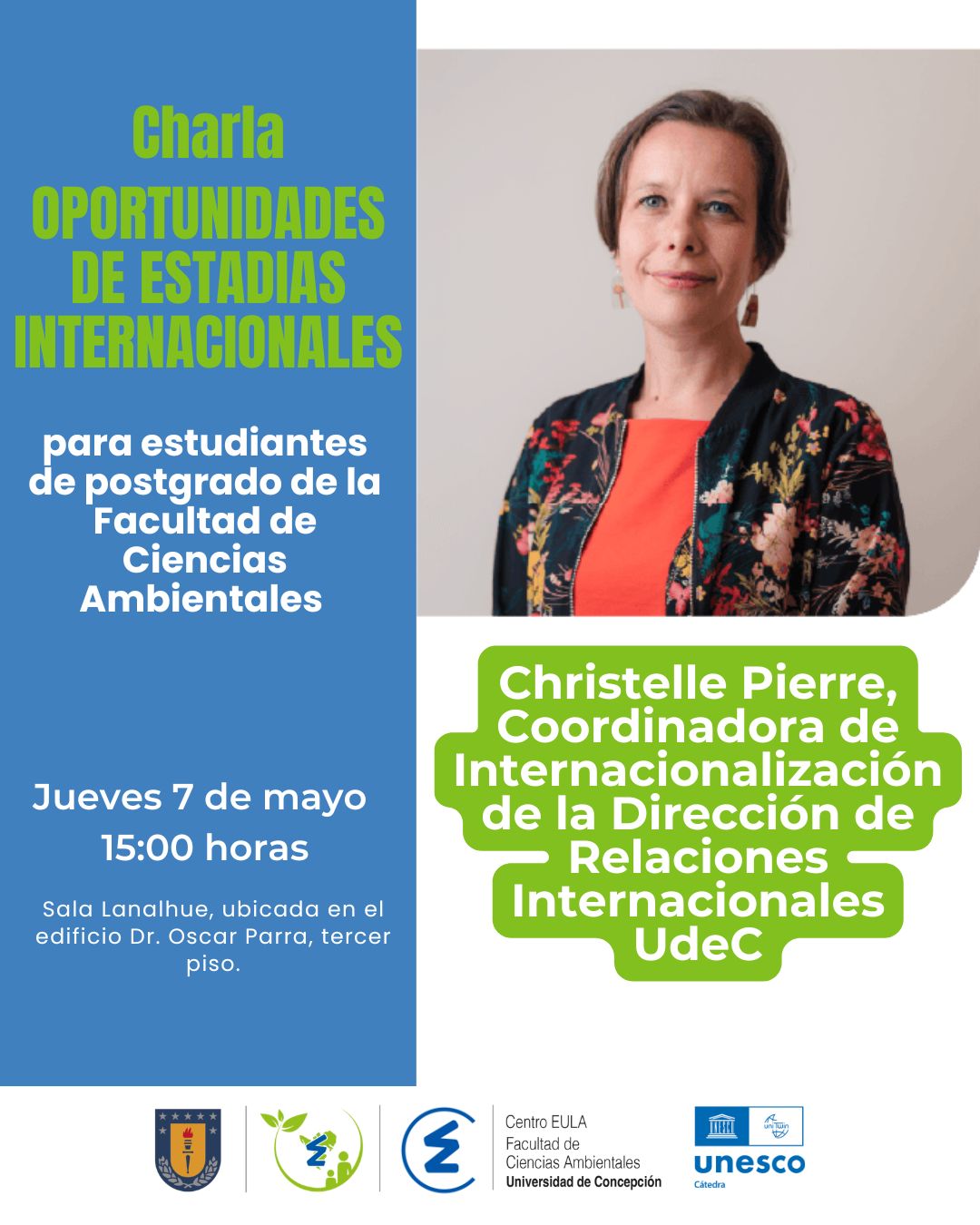 Charla sobre "oportunidades de estadías internacionales"